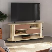 Rack Para Até 65 Polegadas 150cm Com Rodízios 2 Portas Multimóveis Cr45326 /terracota /terracota