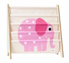 Rack para livros - elefante rosa - 3 sprouts