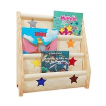 Rack Para Livros Infantil, Mini Standbook Com Estrelinhas - Curumim Kids Room