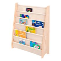 Rack Para Livros Infantil, Standbook Montessoriano 6 Bolsos Rack Para Livros Infantil, Standbook Montessoriano 6 Bolsos