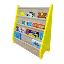 Rack Para Livros Infantil, Standbook Montessoriano Amarelo