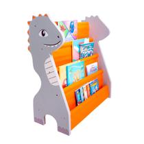 Rack para Livros Infantil Standbook Montessoriano Dinossauro