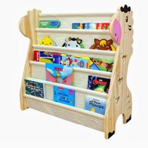 Rack Para Livros Infantil, Standbook Montessoriano Girafa G