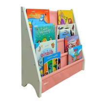 Rack Para Livros Infantil, Standbook Montessoriano Salmão - Curumim Kids Room
