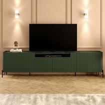 Rack para Sala 260cm com 4 Portas Brise Pés Metal 100% MDF