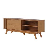 Rack Para Sala Bancada De Tv 60'' 1 Porta Ripado Tarsila C04 - D'rossi Cor Freijó