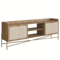 Rack Para Sala Bancada de TV 70 Pol Pé Metal Arlo Hanover/Dourado - Mpozenato