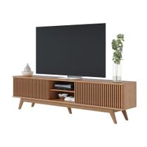 Rack Para Sala Bancada De Tv 75 Pol 218cm Pollyana C04 - D'rossi Cor Freijó Rack Para Sala Bancada De Tv 75 Pol 218cm Pollyana C04 - D'rossi Cor Freijó