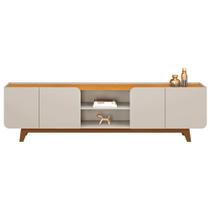 Rack Para Sala Bancada de TV 75 Pol 220cm D04 Cedro/Bali - Mpozenato