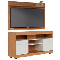 Rack Para Sala Com Painel Para Tv 55 Pol Raya C04 Freijó Off White - Lyam Decor