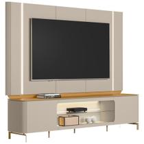 Rack Para Sala Com Painel Para Tv 70 Pol Elysia L05 Tauari Off White Fosco - Lyam Decor