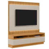 Rack Para Sala Com Painel Para Tv 70 Pol Led 180cm Spencer L05 Tauari Off White Fosco - Lyam Decor