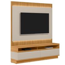 Rack Para Sala Com Painel Para TV 70 Pol LED 180cm Spencer L05 Tauari Off White Fosco - Lyam Decor Rack Para Sala Com Painel Para TV 70 Pol LED 180cm Spencer L05 Tauari Off White Fosco - Lyam Decor