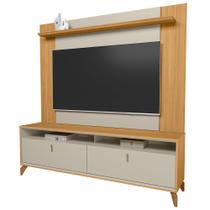 Rack Para Sala Com Painel Para TV 75 Pol 182cm Naomi L05 Tauari Off White Fosco - Lyam Decor