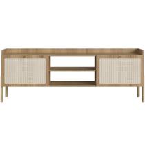 Rack Para Sala De Estar 65 Pol 183cm Pés Madeira Moss A03 Hanover Roble Rack Para Sala De Estar 65 Pol 183cm Pés Madeira Moss A03 Hanover Roble