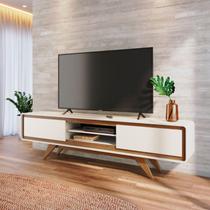 Rack para Sala de Estar Channel Branco Off White/Nature