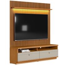 Rack Para Sala de Estar com Painel Ripado Para TV 75 Pol Orizon L05 Nature Off White - Lyam Decor