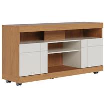 Rack Para Sala De Estar Tv 47 Pol Com Rodízios Raya C04 Freijó Off White - Lyam Decor Rack Para Sala De Estar Tv 47 Pol Com Rodízios Raya C04 Freijó Off White - Lyam Decor