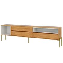 Rack Para Sala de Estar TV 60 Pol 224cm Industrial Sorah D03 Freijó Off White - Lyam Decor