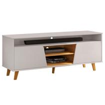 Rack Para Sala de Estar TV 60 Pol Pés Retrô Eva D05 Bali Cedro - Lyam Decor