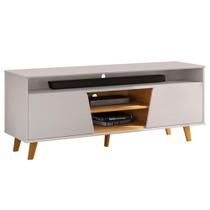 Rack Para Sala de Estar TV 60 Pol Pés Retrô Eva D05 Bali Cedro - Lyam Decor