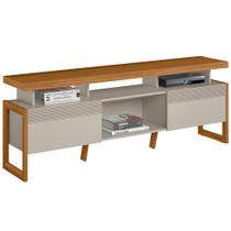 Rack Para Sala de Estar TV 70 Pol 180cm Esmirna L05 Nature Off White - Lyam Decor Rack Para Sala de Estar TV 70 Pol 180cm Esmirna L05 Nature Off White - Lyam Decor