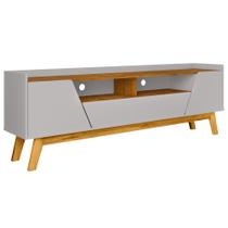 Rack Para Sala de Estar TV 70 Pol 180cm Morello B02 Off White Naturalle - Lyam Decor