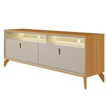 Rack Para Sala de Estar TV 70 Pol Com LED 160cm Naomi L05 Tauari Off White Fosco - Lyam Decor Rack Para Sala de Estar TV 70 Pol Com LED 160cm Naomi L05 Tauari Off White Fosco - Lyam Decor