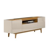 Rack para Sala de Estar TV 75 Pol 3 Portas 180cm Milano L05 Tauari Off White - Lyam Decor