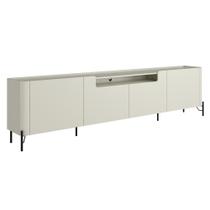 Rack Para Sala de Estar TV 75 Pol 4 Portas Pés Industrial Preto Alef I03 Luna - Lyam Decor Rack Para Sala de Estar TV 75 Pol 4 Portas Pés Industrial Preto Alef I03 Luna - Lyam Decor