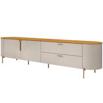 Rack Para Sala de Estar TV 75 Pol Orgânico Dion D05 Bali Cedro - Lyam Decor Rack Para Sala de Estar TV 75 Pol Orgânico Dion D05 Bali Cedro - Lyam Decor