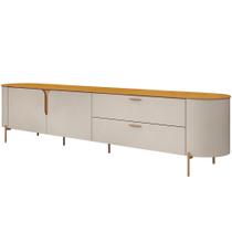 Rack Para Sala de Estar TV 75 Pol Orgânico Dion D05 Bali Cedro - Lyam Decor