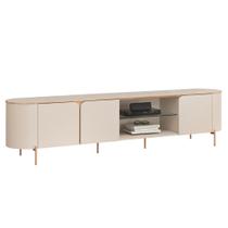 Rack Para Sala de Estar TV 75 Pol Orgânico Harper D05 Off White - Lyam Decor