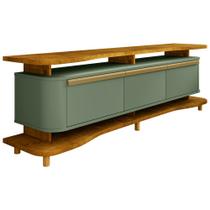 Rack Para Sala de Estar TV 75 Pol Orgânico Maui B02 Naturalle Pistache - Lyam Decor