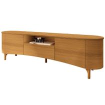 Rack Para Sala de Estar TV 80 Pol Orgânico 201cm Martina B01 Cinamomo - Lyam Decor