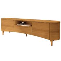Rack Para Sala de Estar TV 80 Pol Orgânico 201cm Martina B01 Cinamomo - Lyam Decor