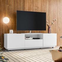 Rack para Sala de Estar TV até 65 polegadas Royal Branco - Olivar Móveis Rack para Sala de Estar TV até 65 polegadas Royal Branco - Olivar Móveis