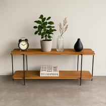 Rack Para Sala De Tv Até 50 Polegadas Industrial Moderno Madeira Maciça