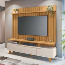 Rack Para Sala Émile com Painel Ripado Para TV 70 Pol Conect B01 Off White Cinamomo - Lyam Decor