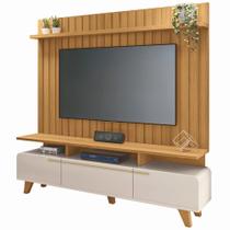 Rack Para Sala Émile com Painel Ripado Para TV 70 Pol Conect B01 Off White Cinamomo - Lyam Decor