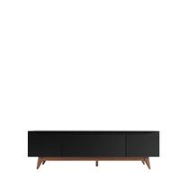Rack para Sala Flynt 184 cm TV 75 Polegadas Natural c/ Preto Touch Província Rack para Sala Flynt 184 cm TV 75 Polegadas Natural c/ Preto Touch Província