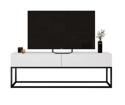 Rack Para Sala tv 50 Polegadas C/ Gavetas Pés de Ferro Preto