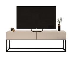 Rack Para Sala tv 50 Polegadas C/ Gavetas Pés de Ferro Preto