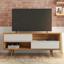 Rack Para Sala Tv Até 50 Nt1180 Notável Móveis Cor Freijó/Off white