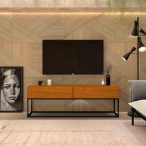 Rack Para Sala Tv Eros Naturale estilo industrial - LCN Moveis Rack Para Sala Tv Eros Naturale estilo industrial - LCN Moveis