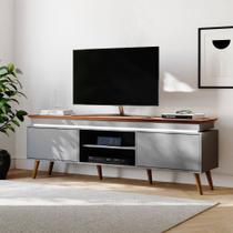 Rack para Sala TVs de 75 Pol. Kaia 2 Portas com LED Grafite