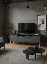Rack para TV 180cm Retro Mdf Dallas - On Móveis Rack para TV 180cm Retro Mdf Dallas - On Móveis