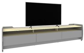 Rack para TV 2.2 com Rodízio Sublime Cinza com Off White - Gelius Móveis