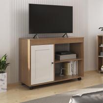 Rack Para Tv 42 Pol 1p 91 Cm Com Rodízios Cinamomo