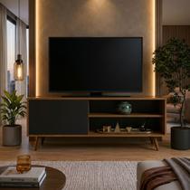 Rack Para TV 43 Polegadas Com Porta e 2 Prateleiras